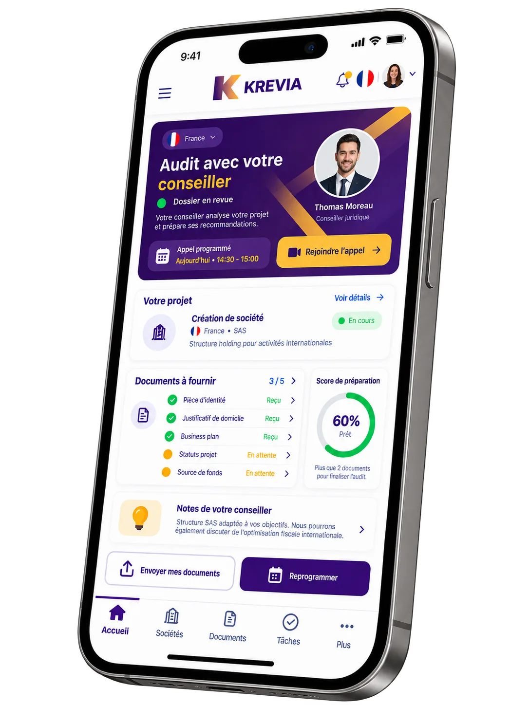 Krevia — comparer les juridictions